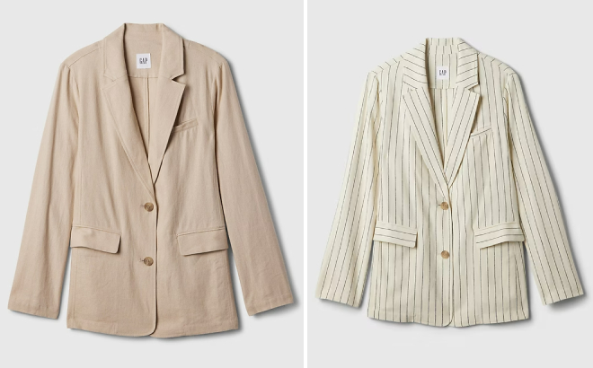 GAP Relaxed Linen Blend Blazers