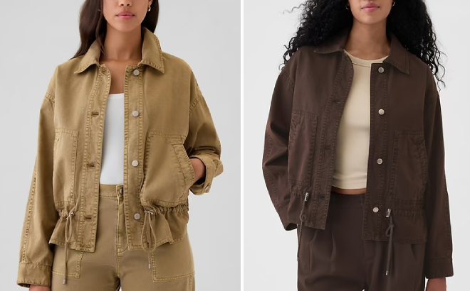 GAP Womens Twill Utility Jacket