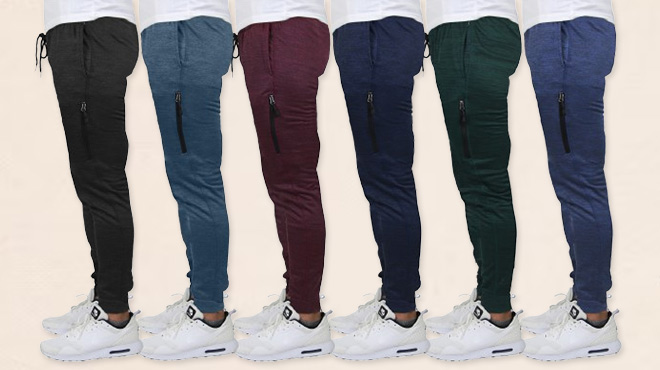 GBH Men's Slim Fitting Fleece-Lined Tech Joggers