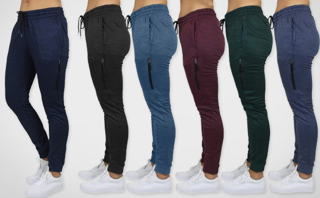 GBH Women's Loose Fitting Fleece-Lined Tech Joggers