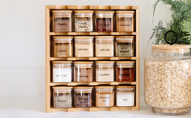 Get Neat Spice Jars Storage Set of 16