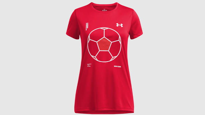 Girls UA Tech Soccer Short Sleeve