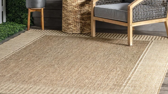 Gracie Oaks Alegre Bordered Power Loomed Rug