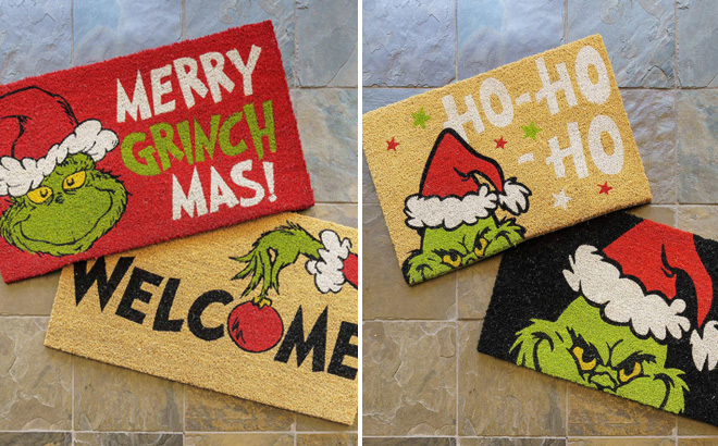 Grinch Merry Grinchmas 2 Pack Coir Doormats