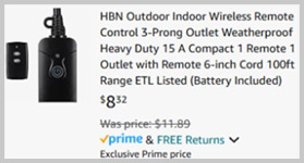 HBN Wireless Remote Control 3 Prong Outlet Screenshot