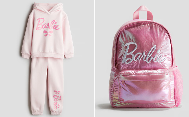 HM Barbie Printed Toddler 2 Piece Sweatshirt Set