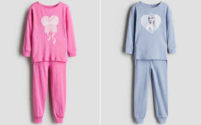 HM Barbie Snug Fit Cotton Jersey Pajamas