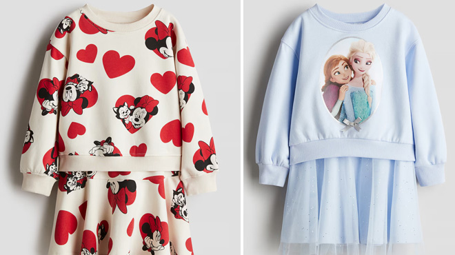 H&M Disney 2-Piece Top and Skirt Set