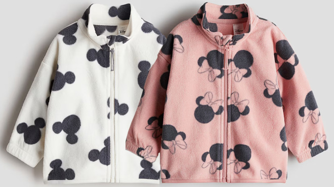 H&M Mickey and Minnie Mouse Patterned Fleece Jacket