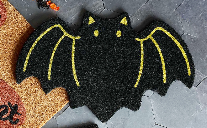 Halloween Black Bat Doormat