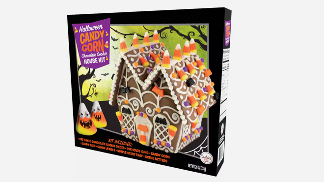 Halloween Candy Corn Chocolate Cookie House Kit