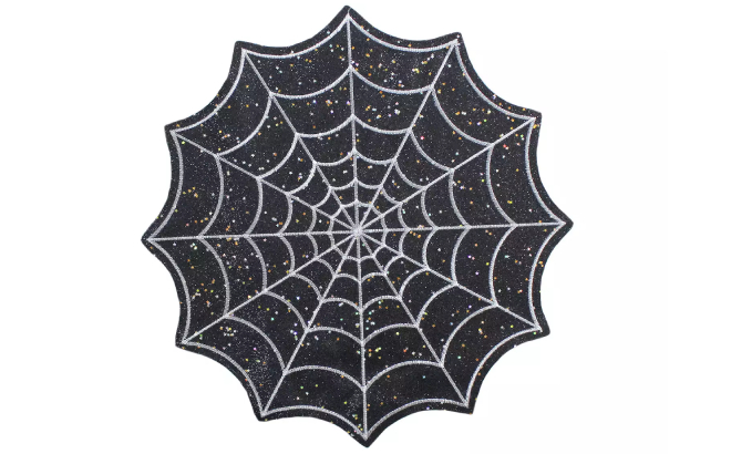 Halloween Glitter Spiderweb Placemat