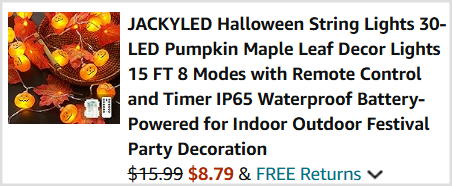 Halloween String Lights Checkout