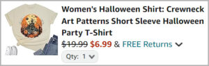 Halloween Womens Shirt at Checkout