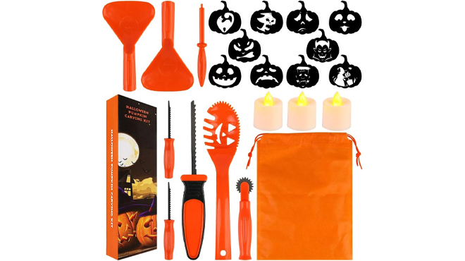 Hansgo Pumpkin Carving Kit 22 Piece Set 