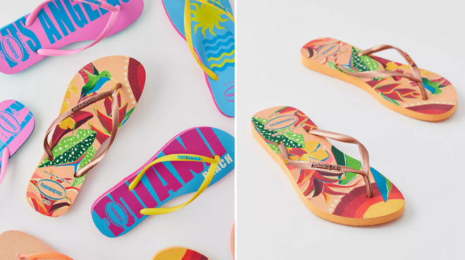 Havaianas Printed Slim Waterproof Flip Flop Sandals