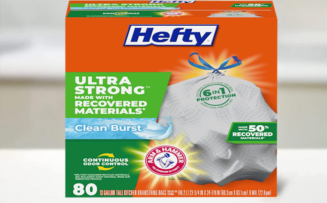 Hefty Ultra Strong 80 Count Tall Kitchen Trash Bags