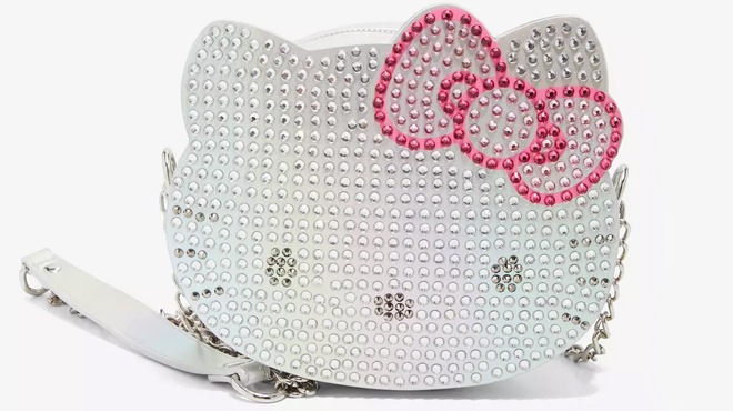 Hello Kitty Rhinestone Face Crossbody Bag