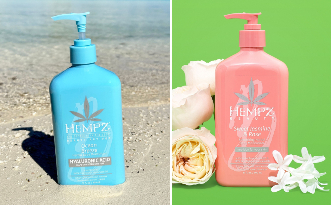 Hempz Ocean Breeze Body Lotion and Sweet Jasmine Rose Herbal Body Moisturizer