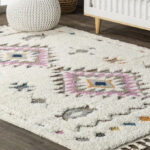 Higginson Diamond Shag Performance Ivory Rug