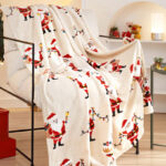 Holiday Time Multi Colored Rolled Plush Throw