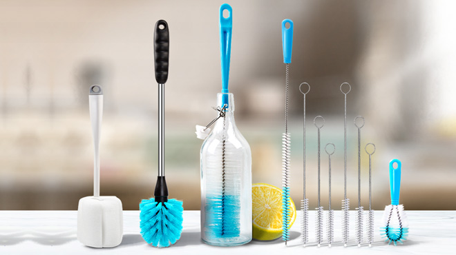 Holikme 12 Piece Bottle Brush Tube Cleaning Set