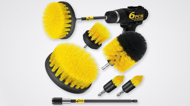 Holikme 6 Piece Drill Brush Scrubber Set