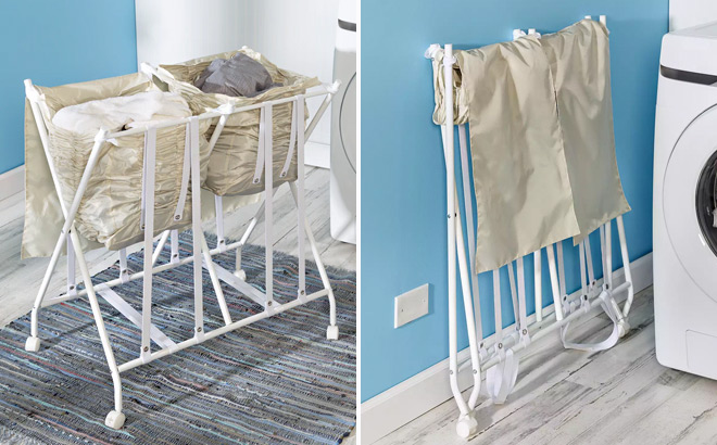 Honey Can Do Rolling Foldable Laundry Sorter Hamper