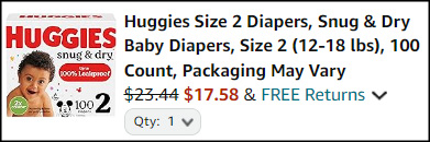 Huggies Size 2 Diapers 100 Count Checkout