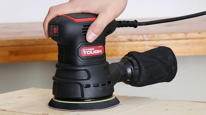 Hyper Tough 2 5 Amp Corded 5 inch Orbital Sander with Dust Bag