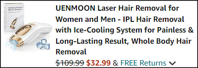 IPL Laser Hair Remover Checkout