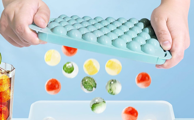 Ice Cube Tray with Lid and Bin