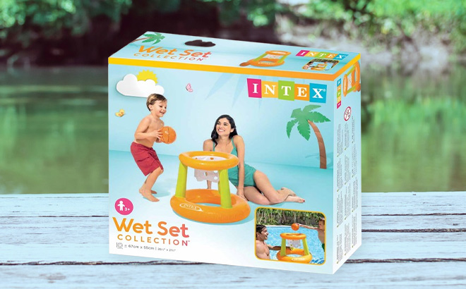 Intex Floating Hoops Basketball Game Box on the Table