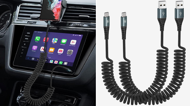 JUKEKUL iPhone Car Charger Cable 2 Pack