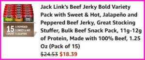 Jack Links Beef Jerky Checkout Screen