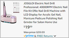 Josgloi Electric Nail Drill Kit Screenshot