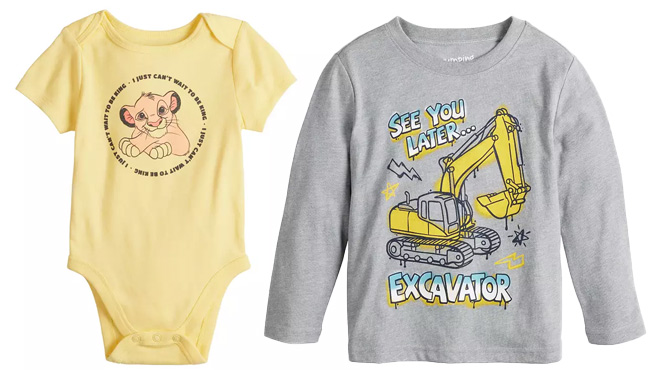 Jumping Beans Disney The Lion King Simba Baby Bodysuit and Baby & Toddler Long Sleeve Graphic Tee