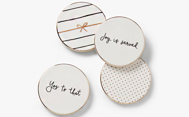 Kate Spade A Charmed Life 4 Piece Coaster Set