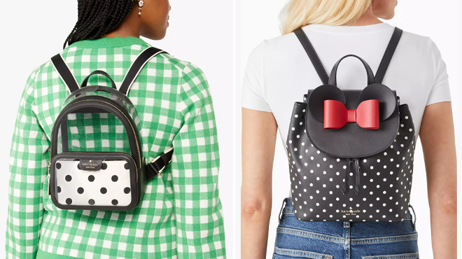 Kate Spade Clare See Through Small Backpack and Disney X Kate Spade New York Minnie Mouse Backpack