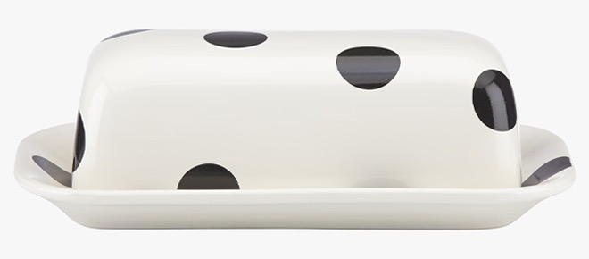 Kate Spade Deco Dot Covered Butter Dish