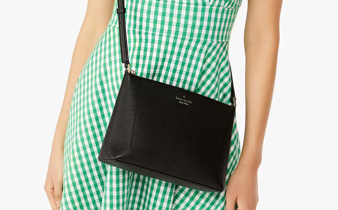 Kate Spade Leila Medium Crossbody in Black Color