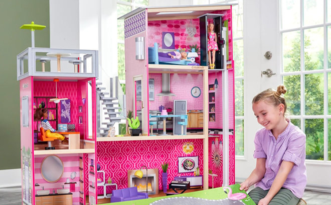 KidKraft Uptown Modern Dollhouse in a Room