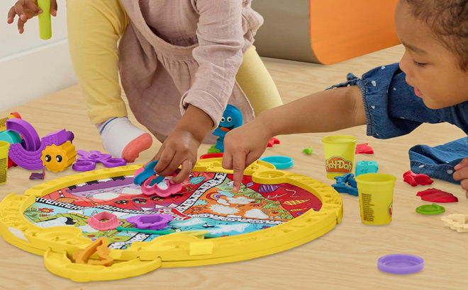 Kids Playing with Play Doh Starter Set