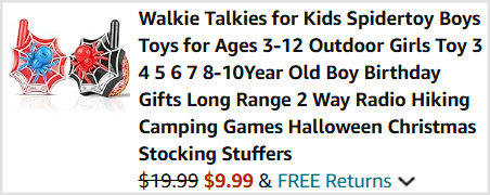 Kids Walkie Talkies Cehckout