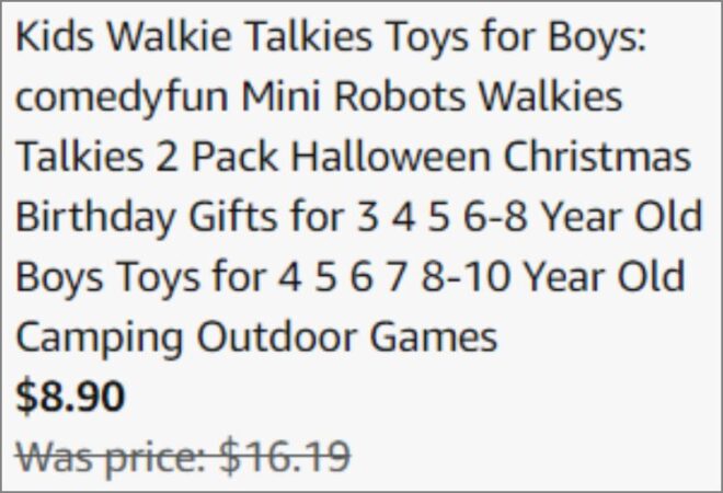 Kids Walkie Talkies Toys checkout page