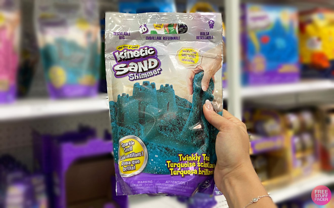 Kinetic Sand 2lb Twinkly Teal Shimmer Sand