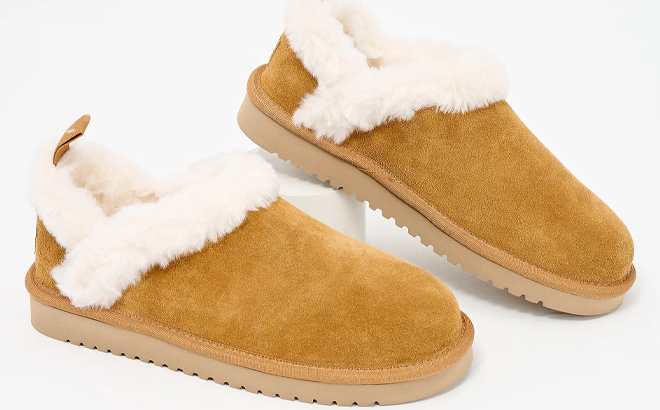 Koolaburra by UGG Advay Suede Fur-Lined Slip-Ons 