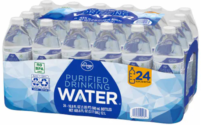 Kroger 24 Pack Purified Bottled Water