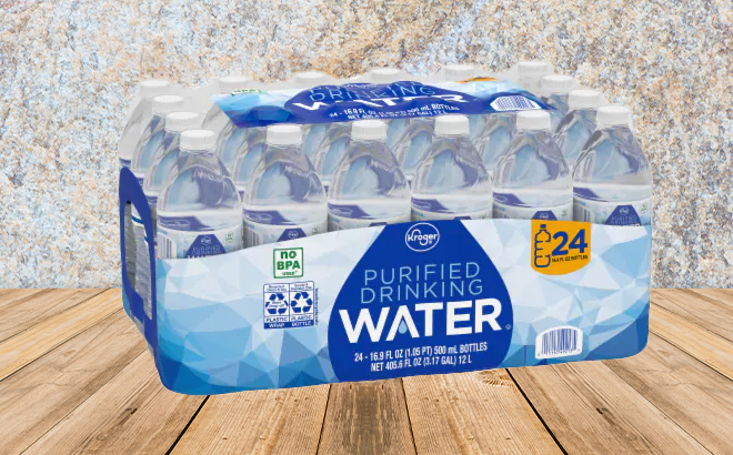 Kroger Purified Bottled Water 24 Pack