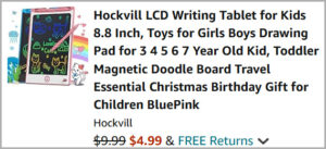 LCD Writing Tablet at Checkout